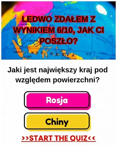 Większość dorosłych zmaga się z tym quizem geograficznym ze szkoły podstawowej