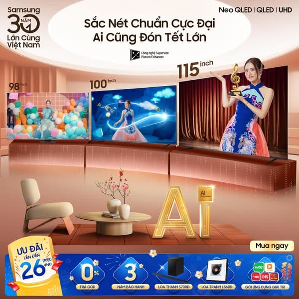 Đón Tết Lớn, Mua Samsung Super Big AI TV
