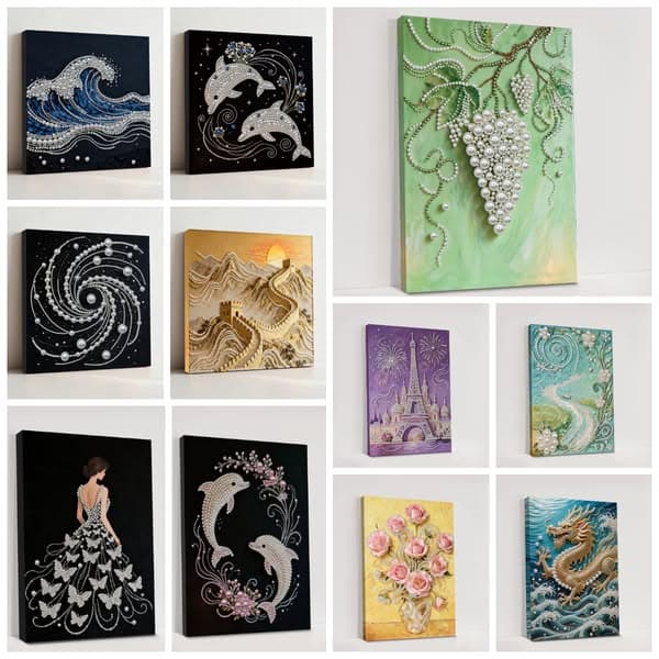 ✨Pre-Framed DIY Handcrafted Pearl Art Kits👉