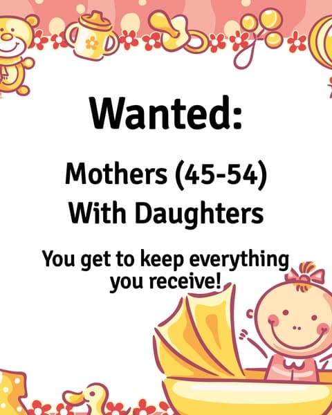 Wanted! Mothers (45-54) in the US! Join today!