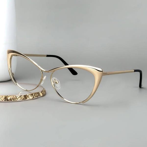 Ellen Cateye Gold Glasses | Zeelool Optical