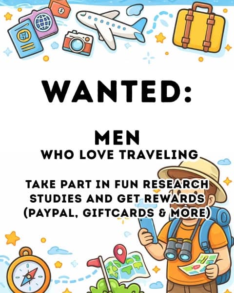 We are looking for men who like to travel. You can keep everything you get!