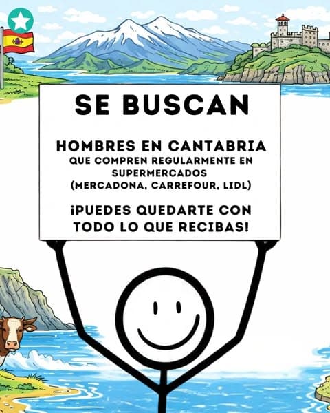 ‼️¡Atención! Participantes masculinos en Cantabria. ¡Inscríbanse ahora!💰