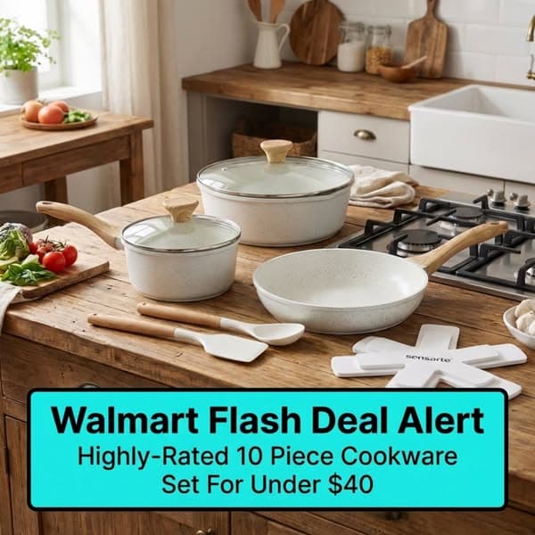 FLASH DEAL: 10-Piece Cookware Set Under $40