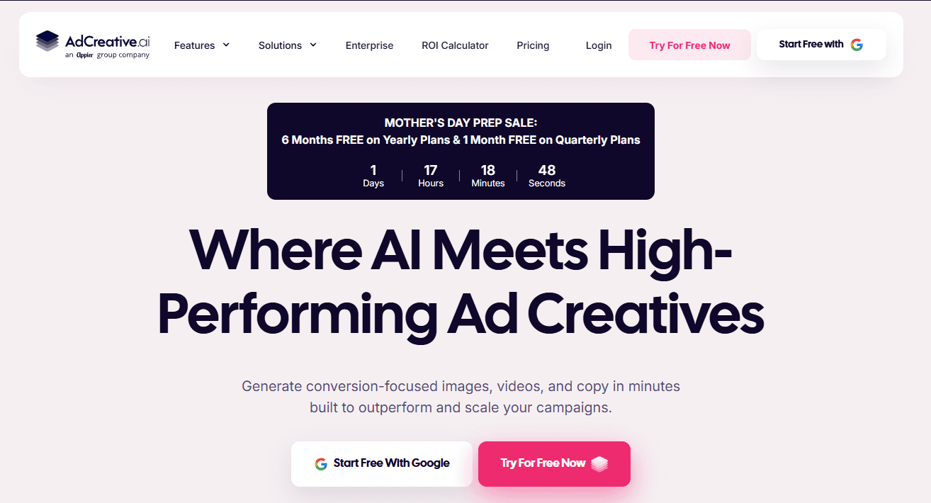 AdCreative for high-volume static creative generation